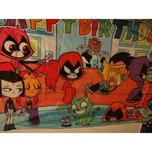 Teen Titan Birthday Banner Photo Backdrop New